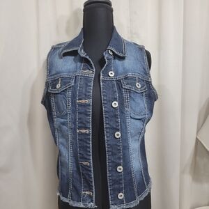 Maurices Blue Denim Vest